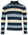 Baileys Sweatshirt Half Zip Doubleface Yarn-Dyed Two Tone Stripes Trui Dark Blue
