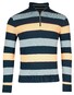 Baileys Sweatshirt Half Zip Doubleface Yarn-Dyed Two Tone Stripes Trui Mid Orange