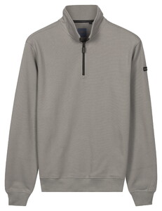 Baileys Sweatshirt Half Zip Heavy Piqué Structure Pullover Mushroom
