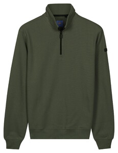 Baileys Sweatshirt Half Zip Heavy Piqué Structure Pullover Thyme Green