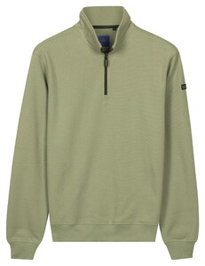 Baileys Sweatshirt Half Zip Heavy Piqué Structure Trui Misty Green