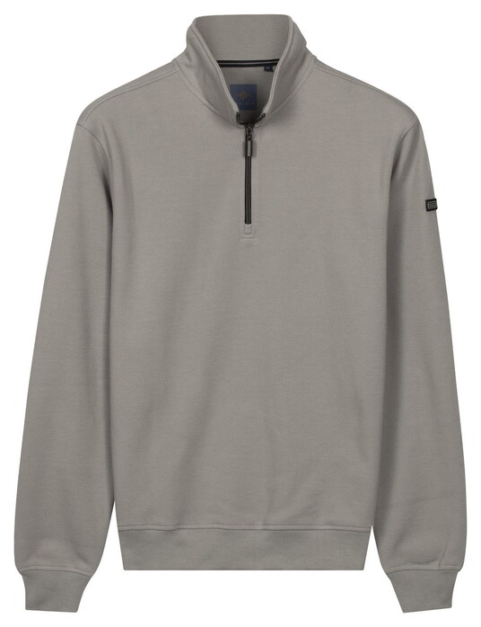 Baileys Sweatshirt Half Zip Heavy Piqué Structure Trui Mushroom