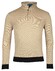 Baileys Sweatshirt Half Zip Oxford Doubleface Jacquard Interlock Trui Deep Sand