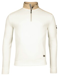 Baileys Sweatshirt Half Zip Sleeve Pocket Trui Marshmallow