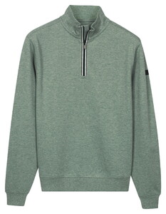 Baileys Sweatshirt Half Zip Subtle Faux-Uni Pullover Thyme Green