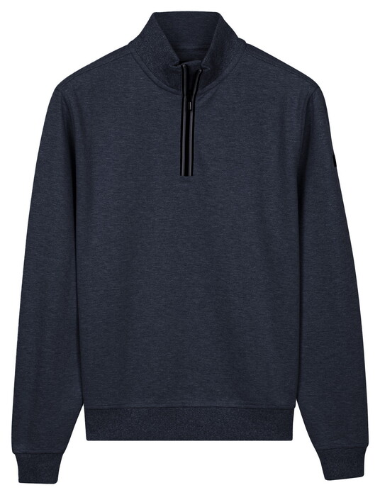 Baileys Sweatshirt Half Zip Subtle Faux-Uni Trui Navy