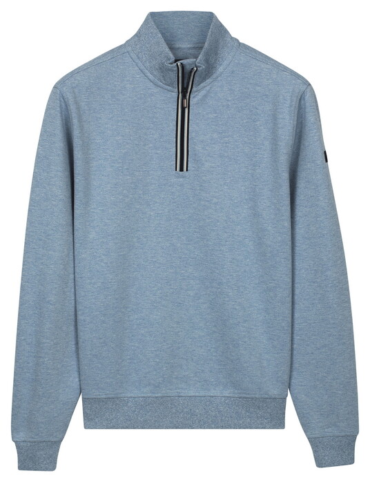 Baileys Sweatshirt Half Zip Subtle Faux-Uni Trui Riviera Blue