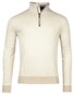 Baileys Sweatshirt Half Zip Two Tone Texture Jacquard Interlock Pullover Beige
