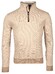 Baileys Sweatshirt Half Zip Two Tone Texture Jacquard Interlock Trui Cashew