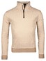 Baileys Sweatshirt Half Zip Two Tone Texture Jacquard Interlock Trui Cashew