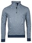 Baileys Sweatshirt Half Zip Two Tone Texture Jacquard Interlock Trui Pastel Blauw