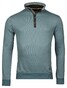 Baileys Sweatshirt Half Zip Uni Color Subtle Honeycomb Texture Trui Steel Blue