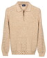 Baileys Texture Knit Zip Collar Pullover Marshmallow