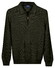 Baileys Texture Knit Zip Collar Trui Donker Groen