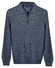 Baileys Texture Knit Zip Collar Trui Faded Blue
