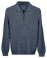 Baileys Texture Knit Zip Collar Trui Faded Blue