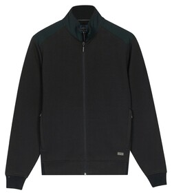 Baileys Tone-on-Tone Details Sweat Zip Zipped Sidepockets Vest Navy