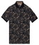 Baileys Tropical Leaves Pattern Piqué Poloshirt Brown