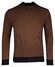 Baileys Turtle Neck Allover Two Color Pattern Pullover Brown