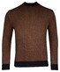 Baileys Turtle Neck Allover Two Color Pattern Trui Bruin