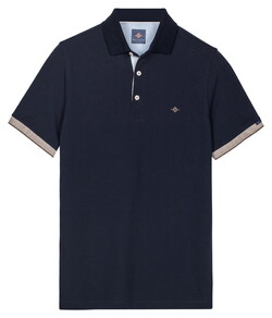 Baileys Two-Tone Details Cotton Subtle Stretch Polo Dark Blue