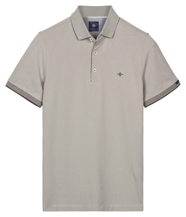 Baileys Two-Tone Details Cotton Subtle Stretch Polo Midden Grijs