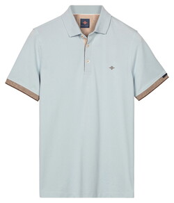Baileys Two-Tone Details Cotton Subtle Stretch Poloshirt Cloud Blue