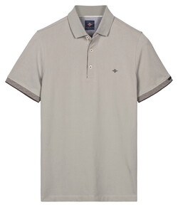Baileys Two-Tone Details Cotton Subtle Stretch Poloshirt Mid Grey