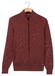 Baileys Two-Tone Faux-Uni Cotton Full Zip Cardigan Mauve Melange