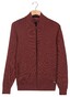 Baileys Two-Tone Faux-Uni Cotton Full Zip Cardigan Mauve Melange