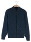 Baileys Two-Tone Faux-Uni Cotton Full Zip Cardigan Mid Blue