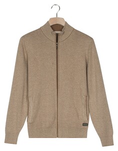 Baileys Two-Tone Faux-Uni Cotton Full Zip Vest Camel