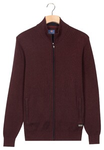 Baileys Two-Tone Faux-Uni Cotton Full Zip Vest Deep Mauve