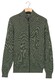 Baileys Two-Tone Faux-Uni Cotton Full Zip Vest Donker Groen
