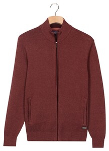 Baileys Two-Tone Faux-Uni Cotton Full Zip Vest Mauve Melange