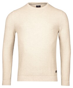 Baileys Two-Tone Jacquard Crew Neck Allover Plated Pullover Kitt Melange