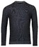 Baileys Two-Tone Jacquard Crew Neck Allover Plated Trui Navy