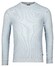 Baileys Two-Tone Jacquard Crew Neck Allover Plated Trui Pastel Blauw Melange