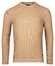 Baileys Two-Tone Jacquard Crew Neck Allover Plated Trui Taupe