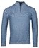 Baileys Two-Tone Jacquard Half Zip Collar Allover Plated Trui Delft Blue