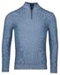 Baileys Two-Tone Jacquard Half Zip Collar Allover Plated Trui Delft Blue