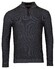 Baileys Two-Tone Jacquard Half Zip Collar Allover Plated Trui Navy