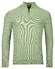 Baileys Two-Tone Jacquard Half Zip Collar Allover Plated Trui Pastel Groen