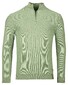 Baileys Two-Tone Jacquard Half Zip Collar Allover Plated Trui Pastel Groen