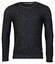 Baileys Two-Tone Jacquard Interlock V-Neck Allover Plated Trui Navy