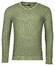 Baileys Two-Tone Jacquard Interlock V-Neck Allover Plated Trui Olive Green Melange