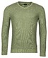 Baileys Two-Tone Jacquard Interlock V-Neck Allover Plated Trui Olive Green Melange