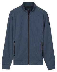 Baileys Two-Tone Jacquard Sweat Zip Vest Riviera Blue