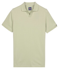 Baileys Two-Tone No-Button Collar Polo Soft Green