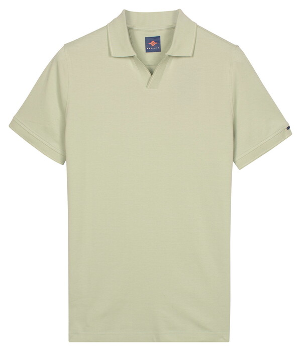 Baileys Two-Tone No-Button Collar Polo Soft Green